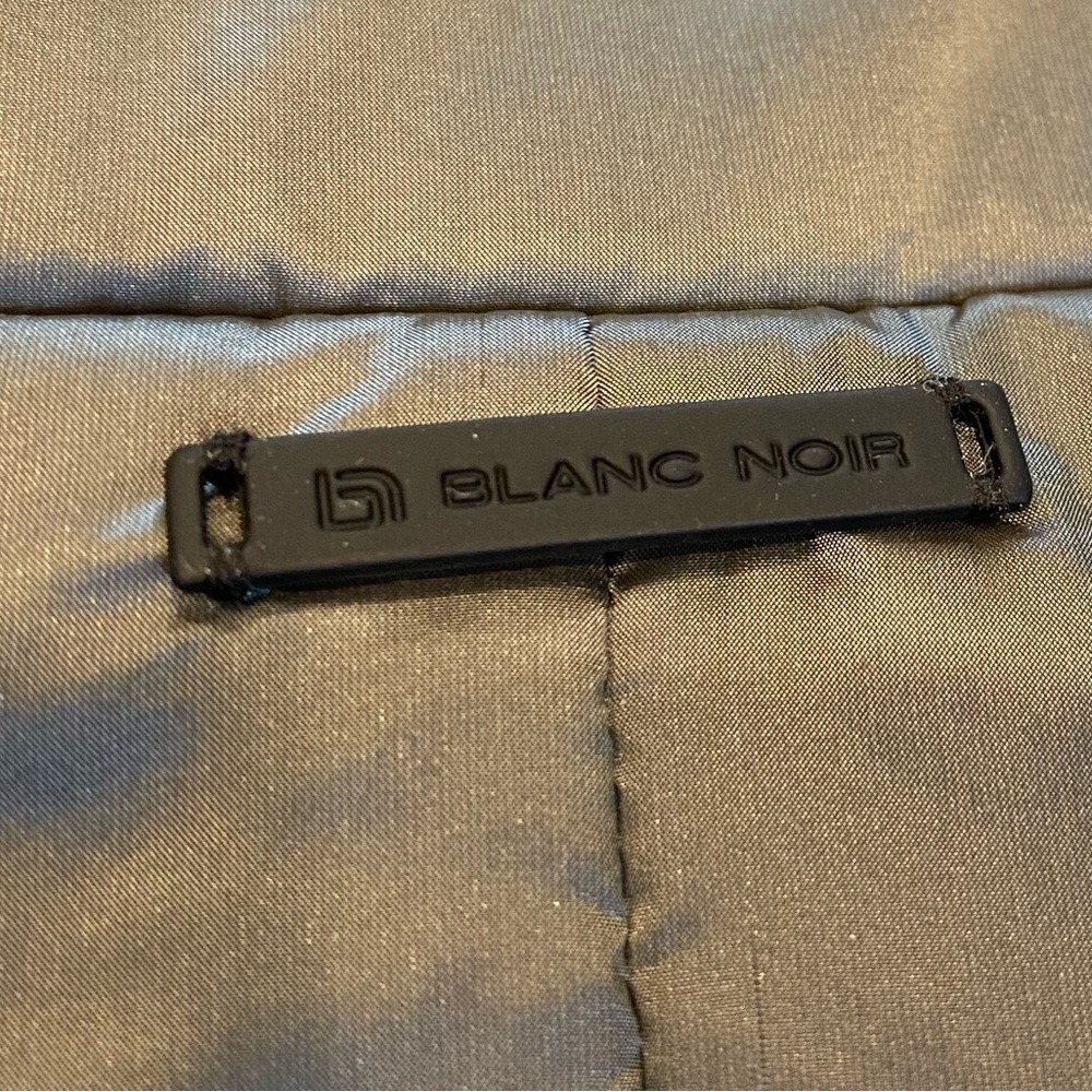 blanc noir Silver Puffer Jacket with Black Trim - Picture 10 of 15